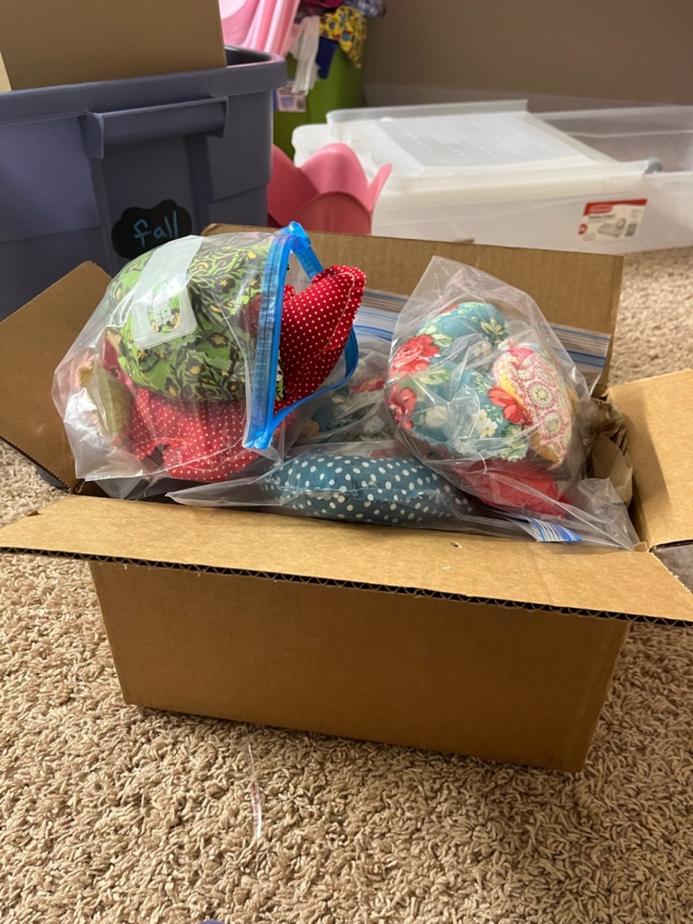 Handmade Multicolor Floral Fabric bow, fillers, and jewelry mix lot
